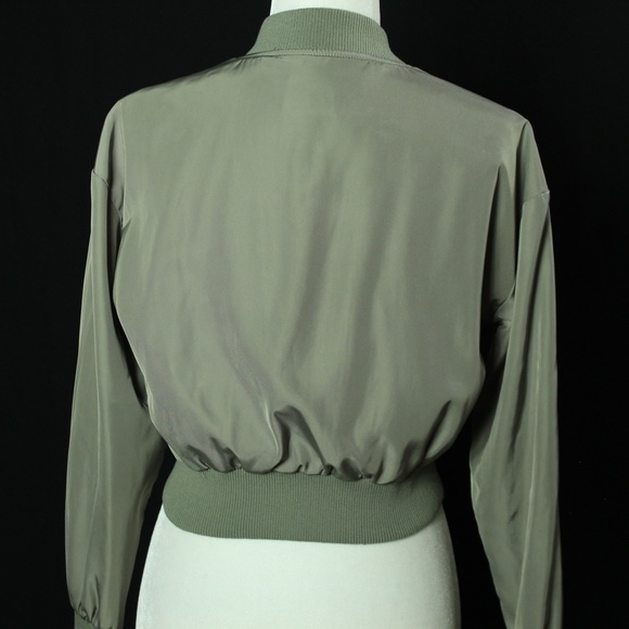 Ashley by 26 International Outerwear | Army Green Bomber Jacket | Sz S - Picture 7 of 13